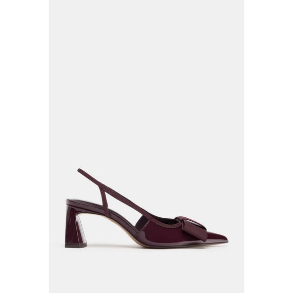 ZARA SLINGBACK HEELED SHOES WITH BOW - Picture 4 of 6